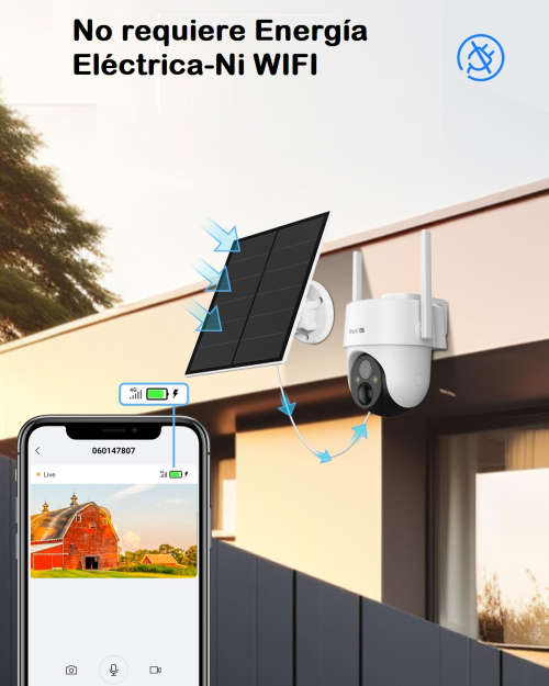 CAMARA SOLAR 4G -CON SIM CARD MARCA ARENTI