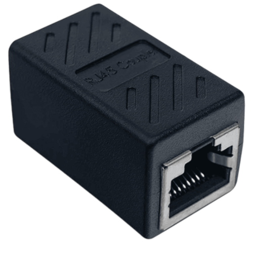 UNION PARA CABLES DE RED RJ45-COLOR NEGRO