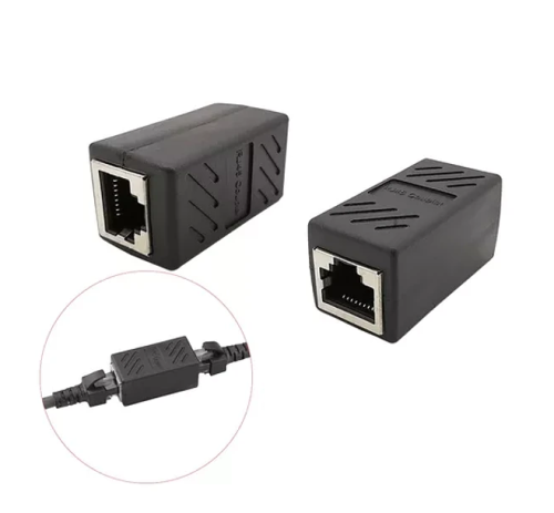 UNION PARA CABLES DE RED RJ45-COLOR NEGRO