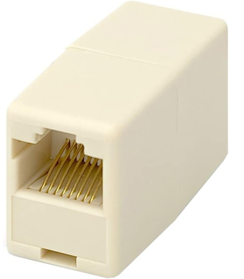 UNION PARA CABLES DE RED RJ45 -COLOR BEIGE
