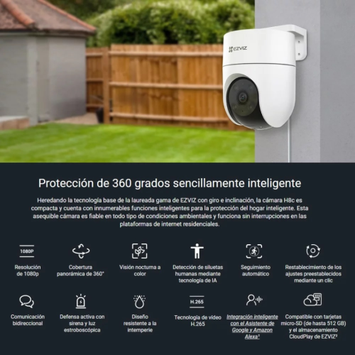 CAMARA WIFI EXTERIOR-TURBO HD-3MP-MARCA EZVIZ 