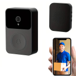 KIT TIMBRE INALAMBRICO CON RECEPTOR-TUYA SMART -COLOR NEGRO