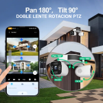CAMARA WIFI PTZ- BALA DOS CAMARAS EN UNA -5MP-CON ROTACION Y ZOOM DE 10X