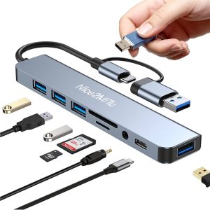 ADAPTADOR 8 EN 2 TIPO C
