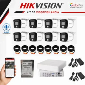 KIT HIKVISION AUDIO & COLOR HIKVISION 08 CAMARAS SIS HONDURAS TEGUCIGALPA