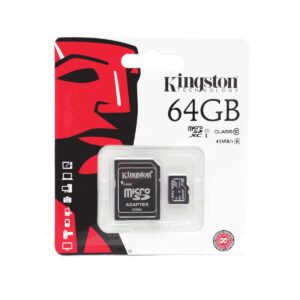 MEMORIA MICRO SD MARCA KINGSTON 64GB-CLASE 10- SIS HONDURAS