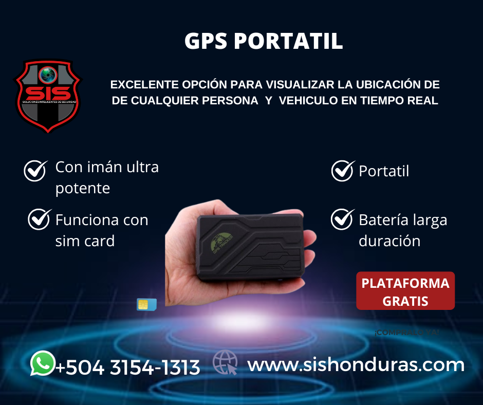 GPS COBAN PORTATIL BATERIA LARGA DURACION TEGUCIGALPA HONDURAS