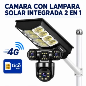 CAMARA 4G CON LAMPARA INTEGRADA 2 EN 1 TEGUCIGALPA HONDURAS