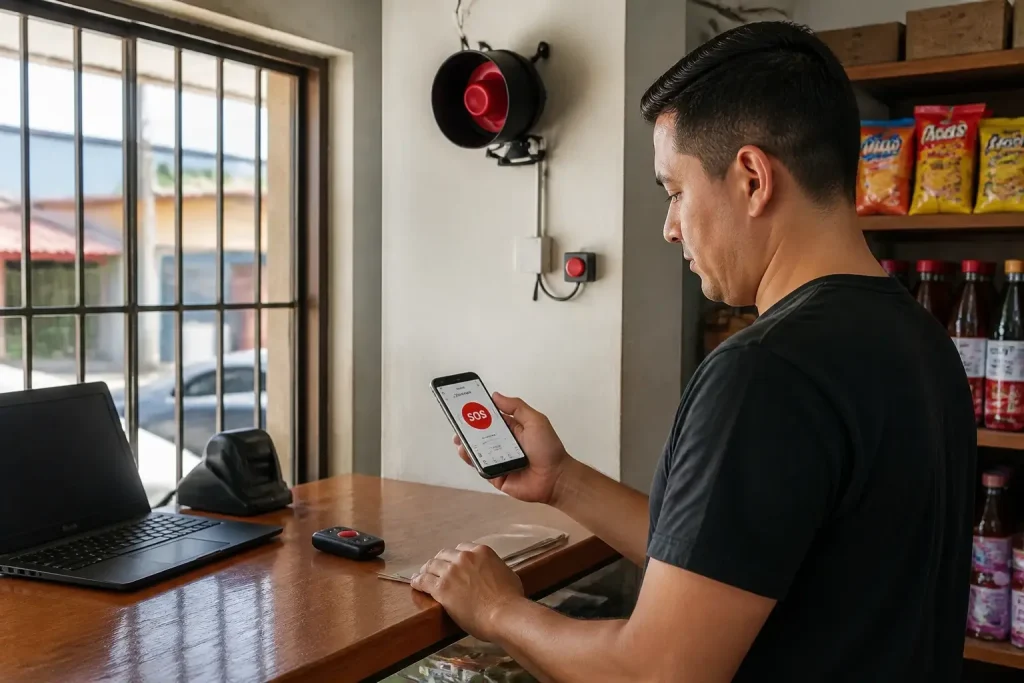 alarma con botón de pánico